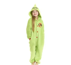 Costume o pigiama da Elfo di Natale verde per bambini