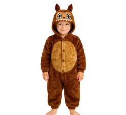 Costume o pigiama da mostro marrone Lulu per bambini