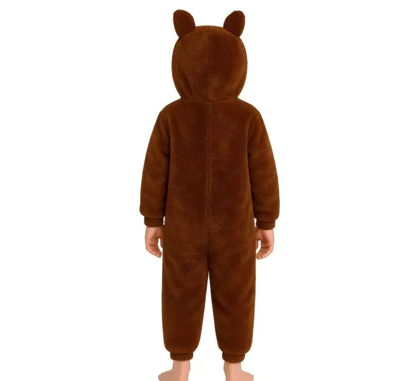 Costume o pigiama da mostro marrone Lulu per bambini