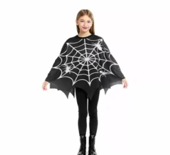 Costume o poncho da ragnatela inquietante per bambine