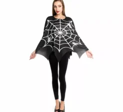 Costume o poncho da ragnatela inquietante per donna