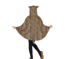 Costume o Poncho Leopardo con Cappuccio per bambini
