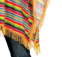 Costume o poncho messicano multicolore per uomo