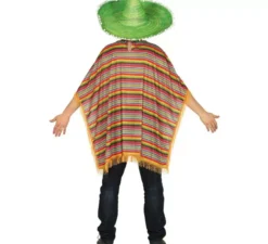 Costume o poncho messicano multicolore per uomo