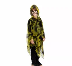 Costume o tunica da spirito maligno verde per ragazzi