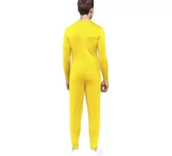 Costume o tuta gialla con chiusura frontale per adulto
