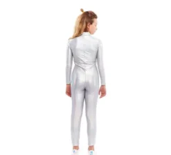 Costume o tuta metallica olografica per ragazze