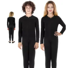 Costume o tuta nera a maniche lunghe per bambini