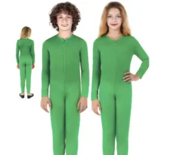 Costume o tuta verde a maniche lunghe per bambino