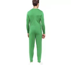 Costume o tuta verde con chiusura frontale per adulto
