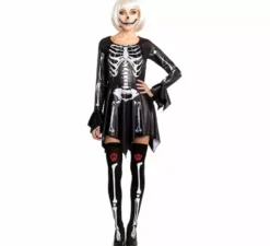 Costume o vestito da scheletro per donna