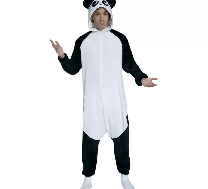 Costume pigiama adulto da orso panda