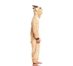 Costume pigiama da cervo a pois con cappuccio per ragazzo