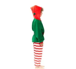 Costume pigiama da elfo a righe verdi per bambino