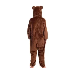 Costume pigiama da orso bruno con cappuccio per bambino
