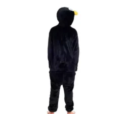 Costume pigiama da pinguino con cappuccio e becco per bambino