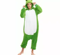 Costume pigiama da rana verde con occhi per uomo