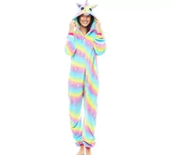 Costume pigiama da unicorno arcobaleno per donna