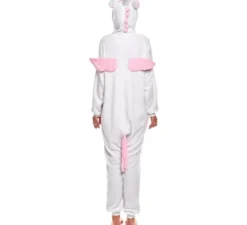 Costume pigiama da unicorno bianco e rosa per donna