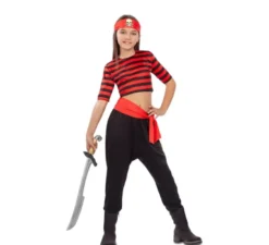 Costume pirata a strisce per bambina