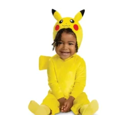 Costume Pokemon Pikachu con coda deluxe per neonati e bambini