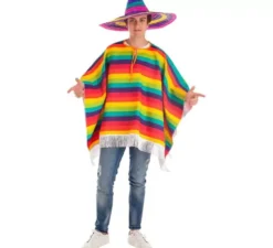 Costume poncho messicano arcobaleno