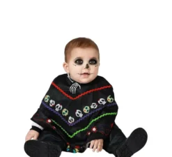 Costume poncho Señor Catrin per neonato e bambino