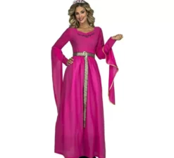 Costume principessa medievale rosa per una donna