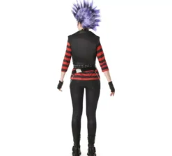 Costume punk a righe da donna