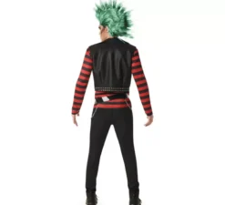Costume punk a righe da uomo