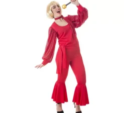 Costume Raffaella Carrà rosso per adulto