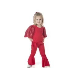 Costume Raffaella Carrà rosso per bambina
