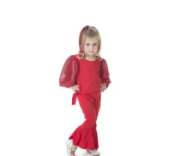 Costume Raffaella Carrà rosso per bambina