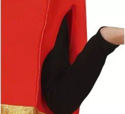 Costume regalo rosso con nastro dorato per bambini