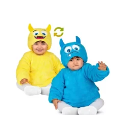 Costume reversibile Mostro Giallo-Blu per bebè e bambino