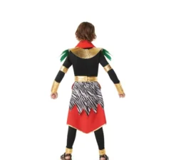 costume rosso africano Masai per bambini