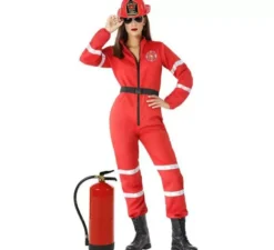 costume rosso Bombera per le donne
