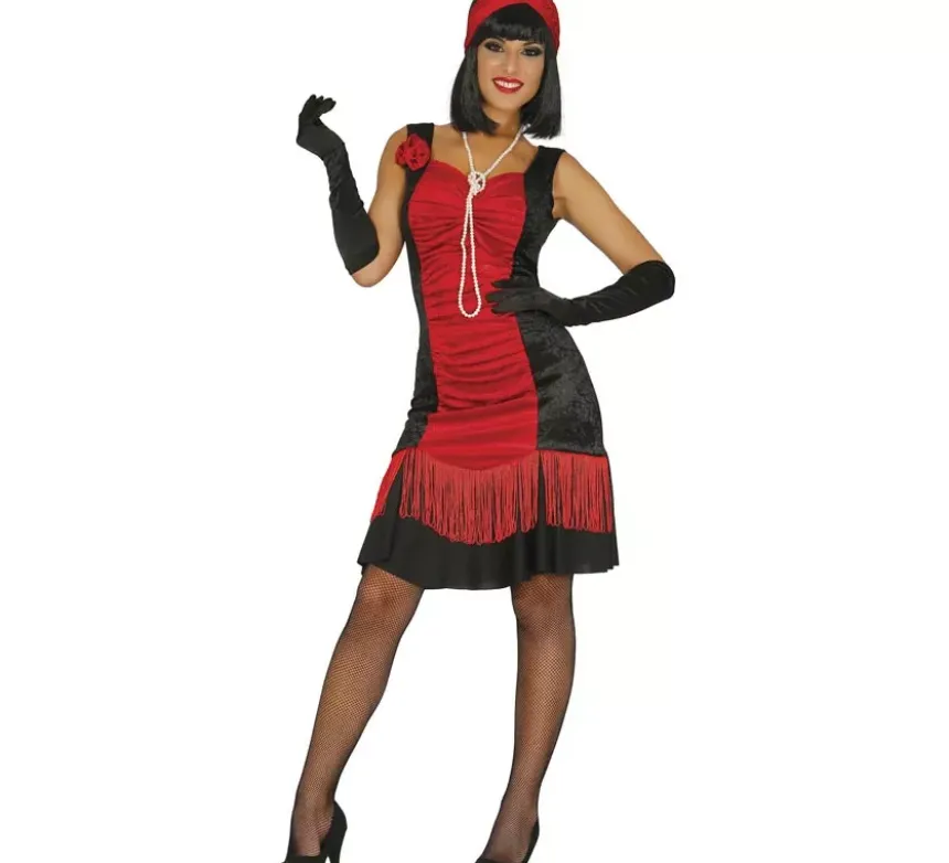 Costume rosso charleston per donna