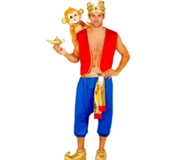 Costume rosso da Arabo delle fiabe per uomo