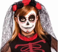 Costume Rosso da Catrina per bambina