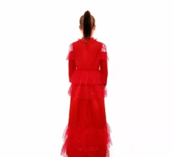 Costume rosso da sposa Lydia per bambine