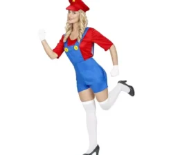 Costume rosso da Super Idraulico per donna