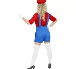 Costume rosso da Super Idraulico per donna