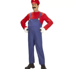 Costume rosso da Super Idraulico per uomo