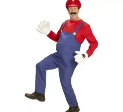 Costume rosso da Super Idraulico per uomo