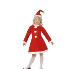 Costume rosso Mamma Natale per bambina