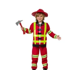 Costume rosso pompiere per ragazzo