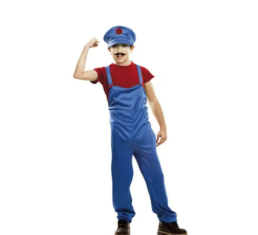 Costume rosso super idraulico per un ragazzo