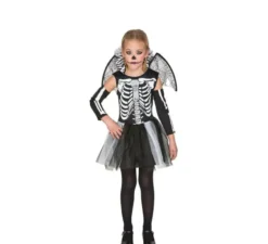 Costume Scheletro con ali per bambina