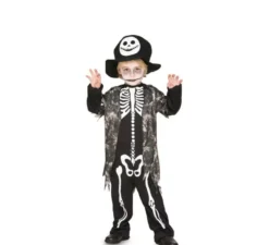 Costume scheletro con gilet per bambino